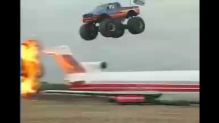 monster truck jumps 