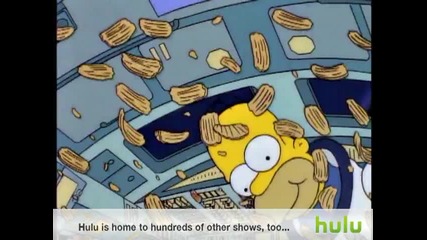 The Simpsons Хомър Симпсън яде чипс в Космоса 
