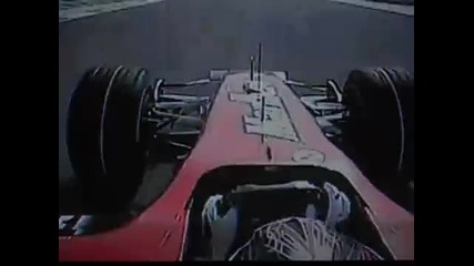 F1 Practice - Kimi Raikkonens middle finger 