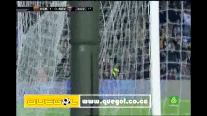 Barcelona Vs. Sevilla 4 - 0 Iniesta красив гол 22.04.2009