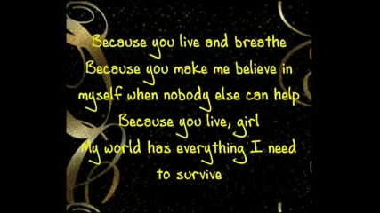 Jesse Mccartney - Because You Live [ Lyrics ]