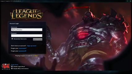New Sion Rework Login Screen - Music and Animation - Pbe Server - 4.18 Patch - Sep-29-2014