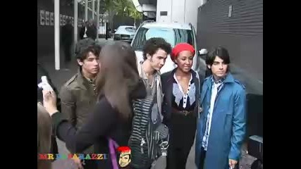 The Jonas Brothers Leaving Gmtv In London