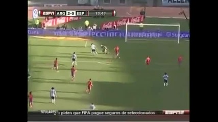 Youtube - Argentina Vs Spain 4 - 1 - All Goals & Match Highlights - September 7 2010 - International 
