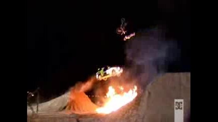 Travis Pastrana and Ken Block Freestyle Motox Rally Jump 