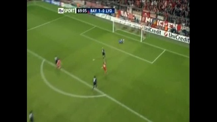 Bayern Munich - Lyon - Далечен удар и гол на Arjen Robben |hd| 