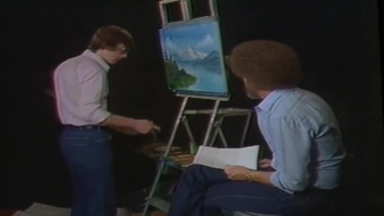 S03 Радостта на живописта с Bob Ross E13 - спокойни води finale ღобучение в рисуване, живописღ