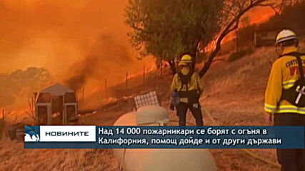 Над 14 хиляди пожарникари се борят с огъня в калифорния, помощ пристига и от други държави