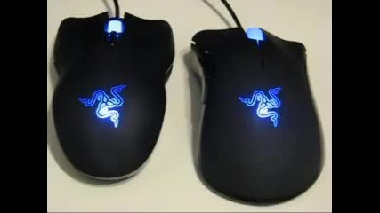 Razer Deathadder and Lachesis Glowing Logos