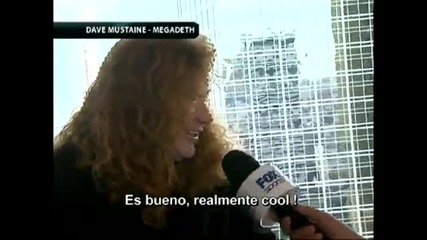 Juanky Jurado con Dave Mustaine, lider de Megadeth .exclusivo de Futbol para Todos