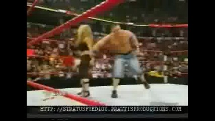 Триш Отново В Raw !!! [целия Мач] [trish and Cena vs. Beth and Glamarella]