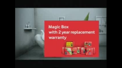 Zoozoo enjoying the Vodafone Magic Box