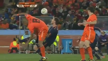 This Is Sparta! Karate Kick to the Chest Xabi Alonso World Cup 2010 Spain vs. Netherlands 