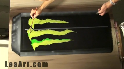 Monster Energy Drink speed painting Hd by Sam Lea 