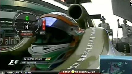 Формула1 - Г П на Индия Onboard 2012 - Част 1 [ 4 ] - Sky Sports F1