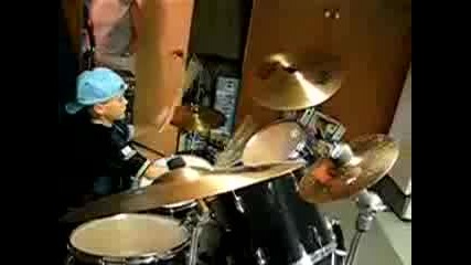 justin on the drums when he was 9 years old rare