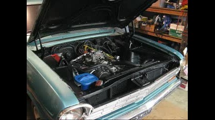 Chevrolet Nova Start - up with open headers 