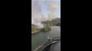 Кадри на ВВС от пожара в Област Пазарджик