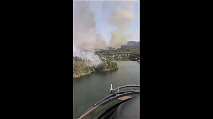 Кадри на ВВС от пожара в Област Пазарджик