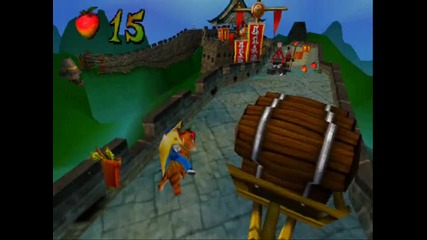 Crash Bandicoot 3 - Level 03 Orient Express - Crystal + Box Gem 