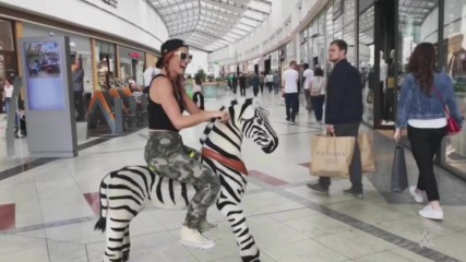 Becky Lynch horses around in Bremen, Germany