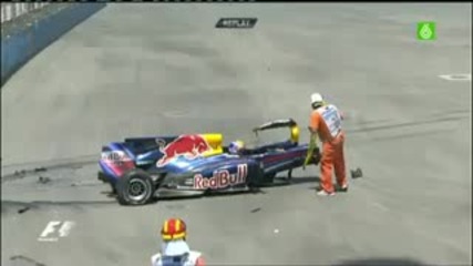 Най - Зрелищната Катастрофа Във F1 - Mark Webber 