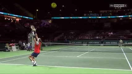 Grigor Dimitrov vs Gilles Muller - Funny Moment - Rotterdam 2015