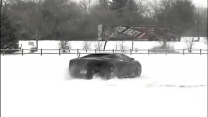Lamborghini in the Snow