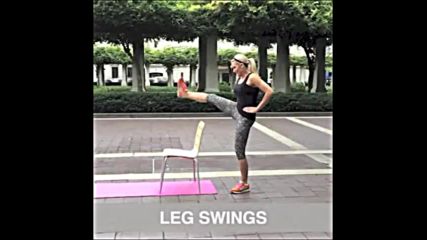 Leg workout with chair