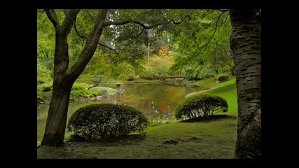Meditation music. Japanese garden.