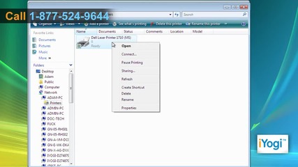 How to share a Dell® printer on Windows® Vista network