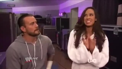 Cm Punk Aj Lee Backstage Segment - Wwe Raw 6 26 12