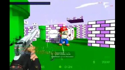 super Mario във сървър на Counter Strike