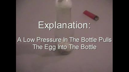 Experiment Egg Into Bottle
