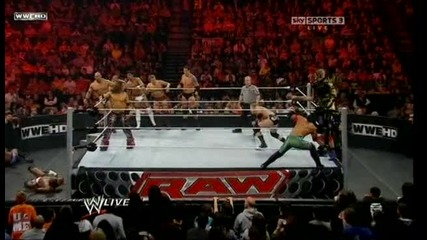 Wwe Raw 4 - on - 8 Raw Superstars vs. Nxt Rookies Tag Match