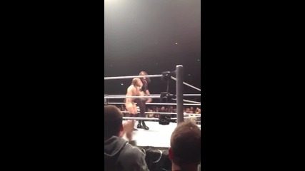 Daniel Bryan and Kane double chokeslam