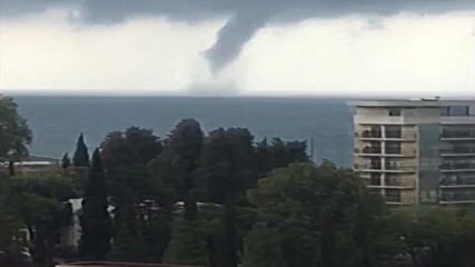 See monster WATERSPOUT tear through sea off Sochi coast