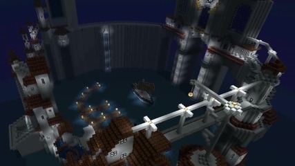 Minecraft Timelapse - Floating Elven Port