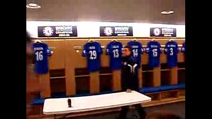 chelsea fc in the dressing room