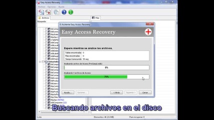 Recuperar archivos Access utilizando Easy Access Recovery