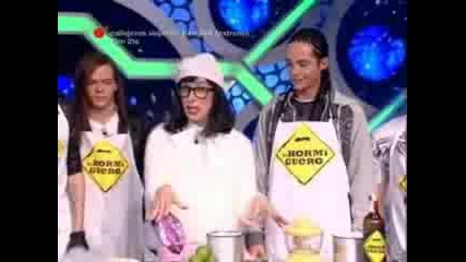 El Hormiguero Flipa explains Tokio Hotel how to cook with liquid hydrogen 