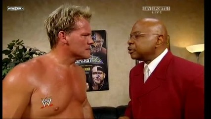 The Bash 2009 Chris Jericho вика на Theodore Long [backstage]