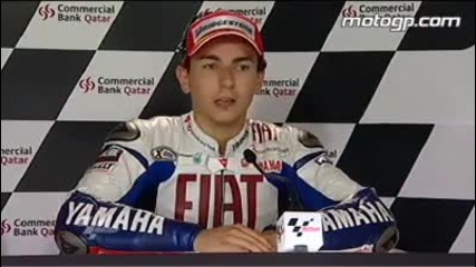 Lorenzo interview after the Qatar Gp 