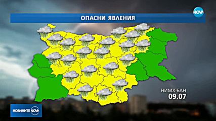 Много облаци и дъжд в Западна и Централна България, предвещават синоптиците