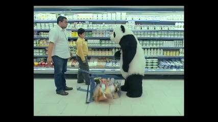 Никога не казвай Не на пандата в супера ! 
