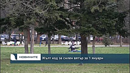 Жълт код за силен вятър за 1 януари