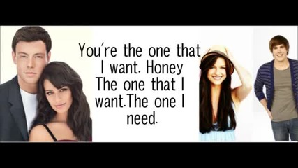 Glee - You're the one I want (lyrics)