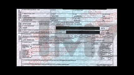 Michael Jackson - Death Certificate 