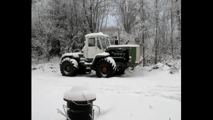 Htz T-150k Scania V8 Starting the Green engine -10°c