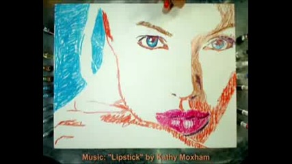 Angelina Jolie Paiting With Lips